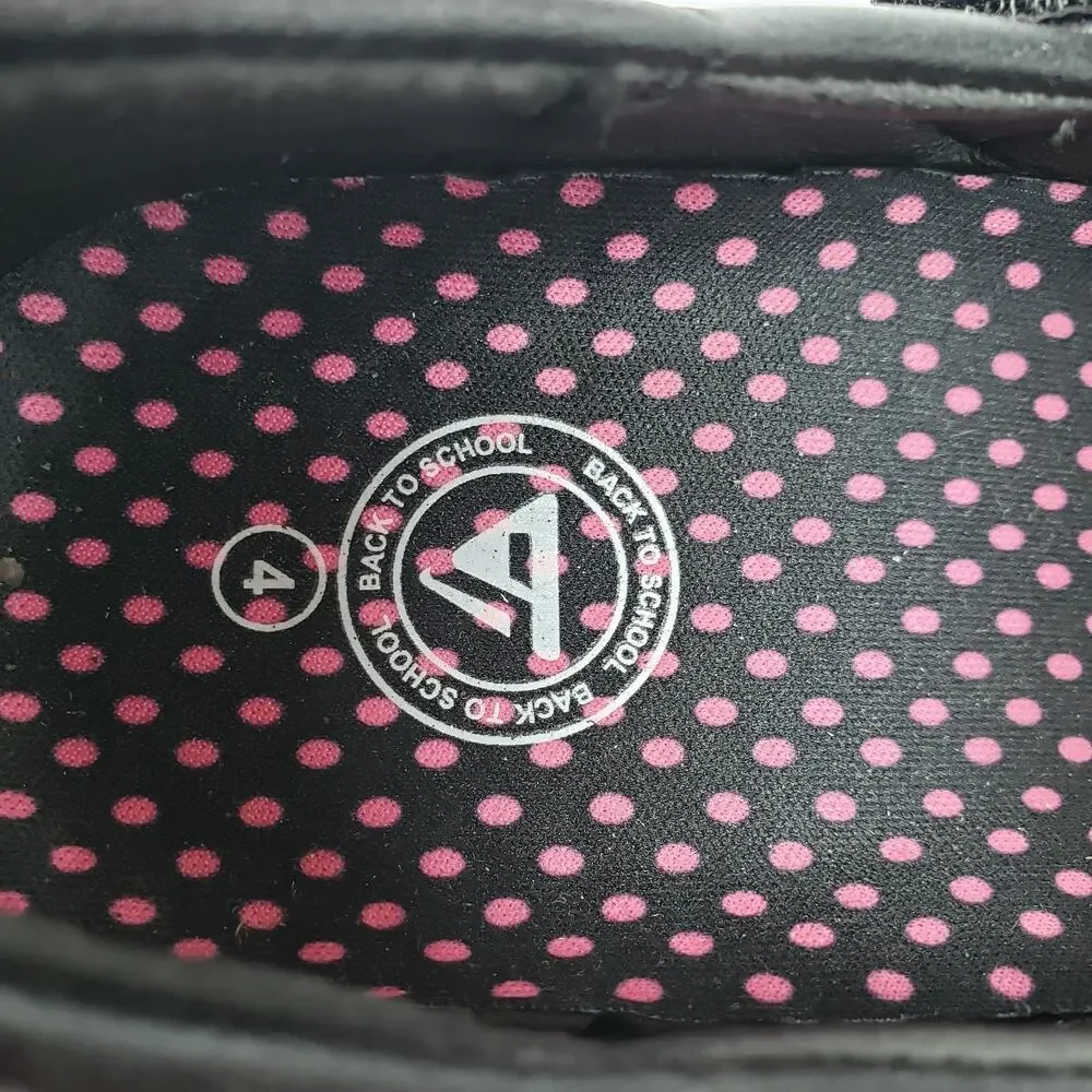 Jabasic Back To School Girls Size 4Y Black Uniform Chunky Mary Jane Shoes